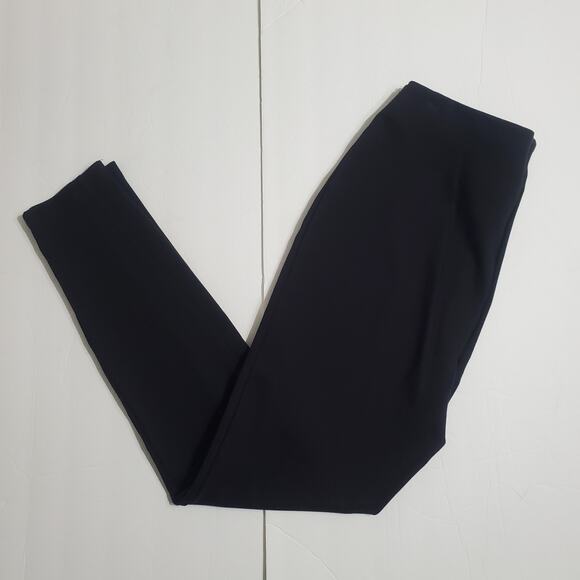 Lands End High Rise Slim Leg Pants Black Career Work Rayon Spandex M/T 10 - 12 - Picture 3 of 11